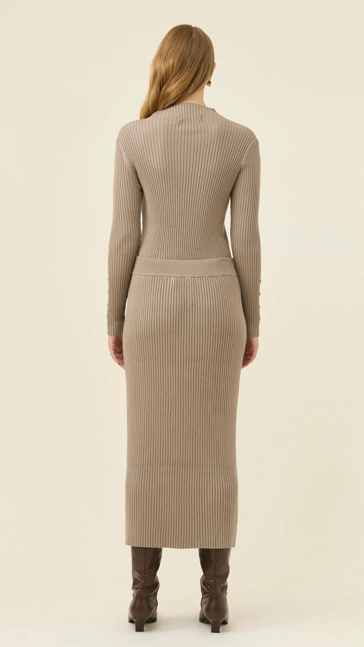 Juno Knit Skirt Stone