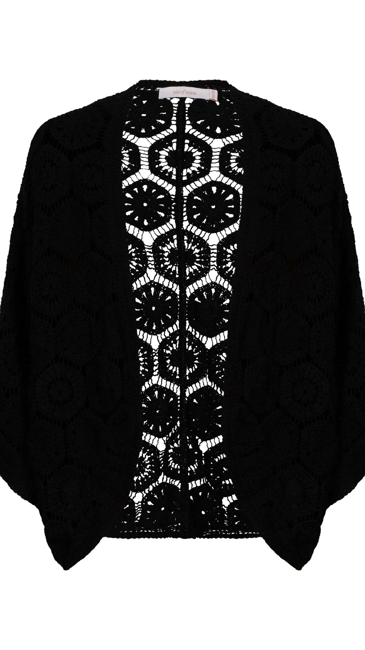 Maggie Crochet Cape Black