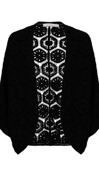Maggie Crochet Cape Black