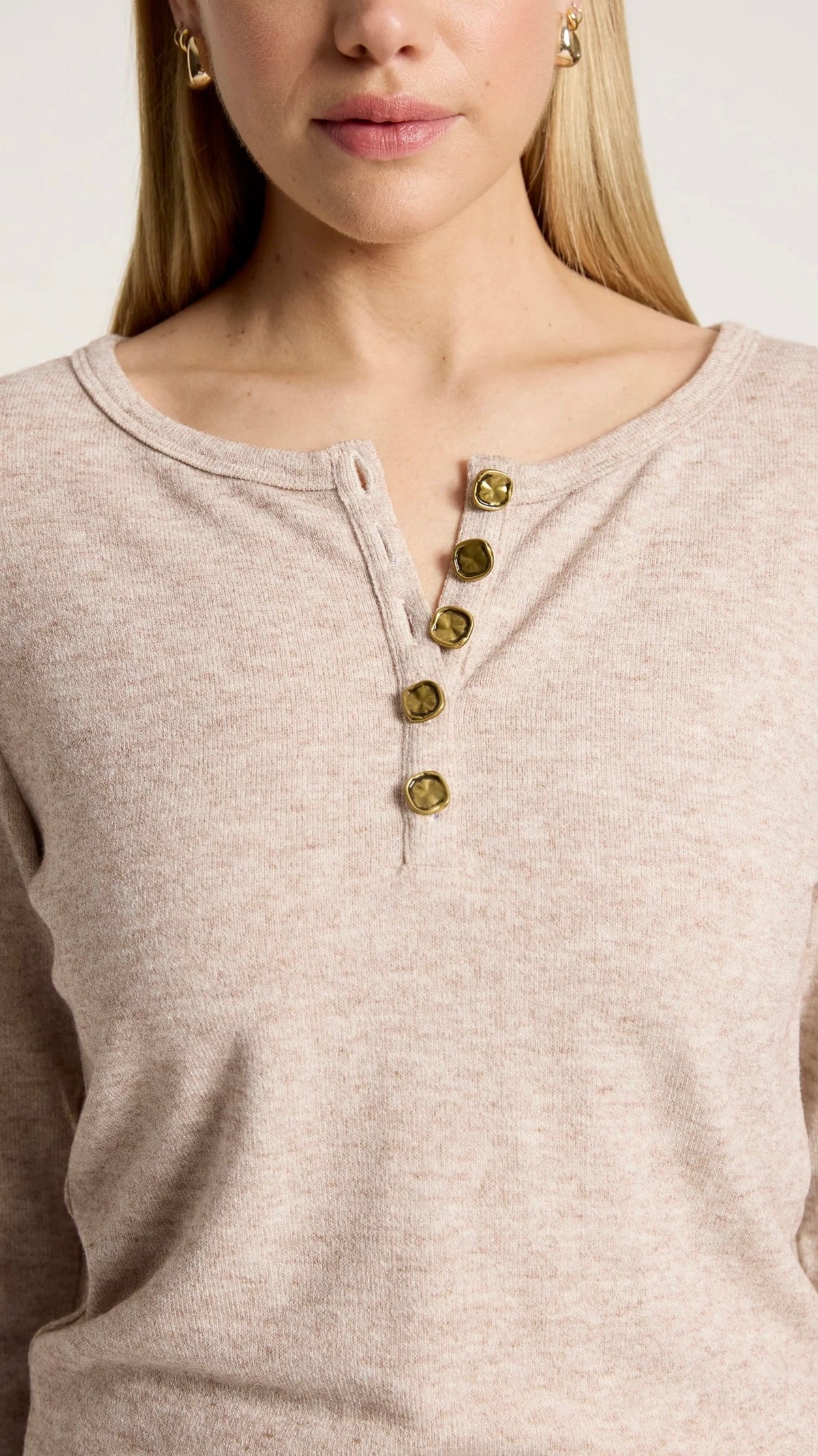 Rumi Long Sleeve Top Bisque
