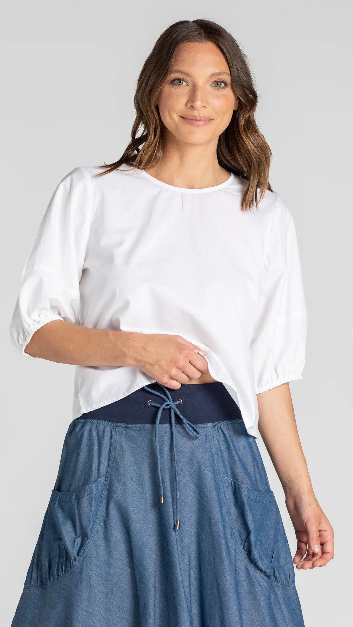Guru Skirt Blue Chambray