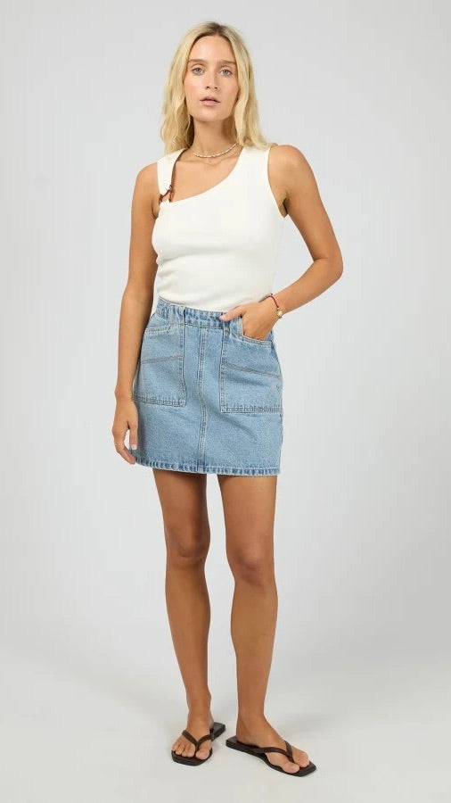 Willow Ribed Tank Vintage White