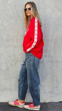 Pickleball L/S Tee Red