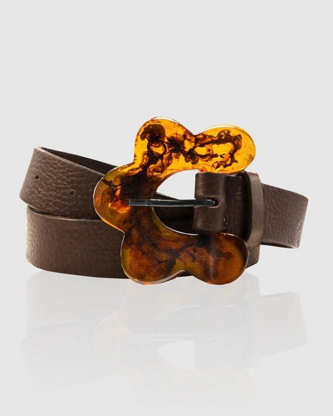 Boom Shankar Flower Belt Chocolate Pebble