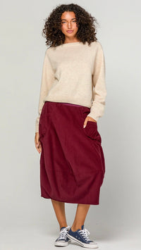 Cord Guru Skirt Merlot