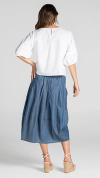 Guru Skirt Blue Chambray