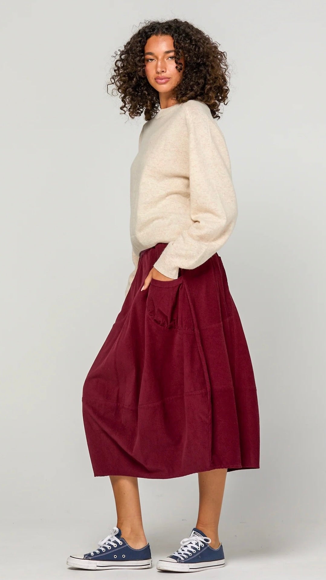 Cord Guru Skirt Merlot
