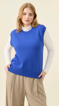 Darby Knit Vest Cobalt