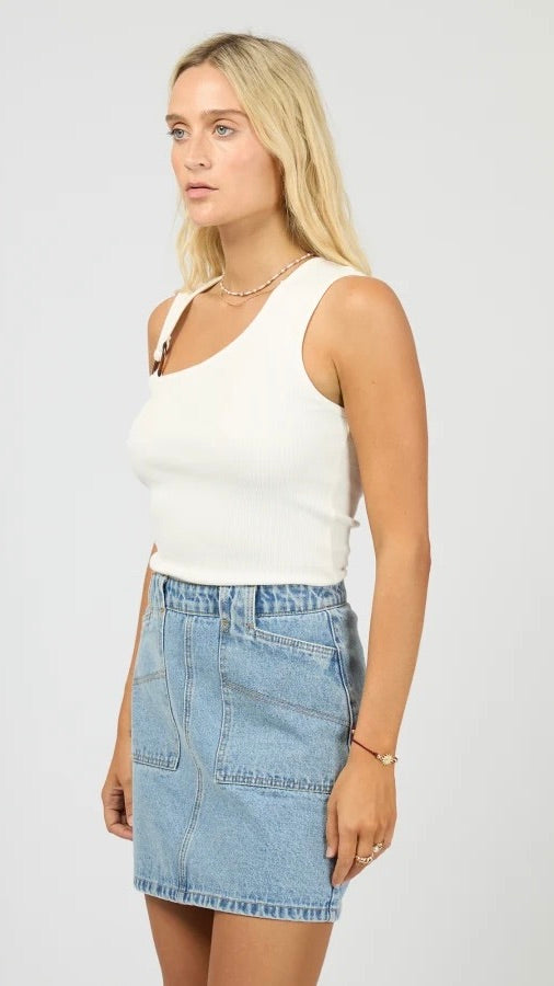 Willow Ribed Tank Vintage White