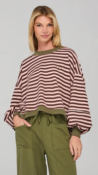 Guru Sweater Dusty Pink Stripe