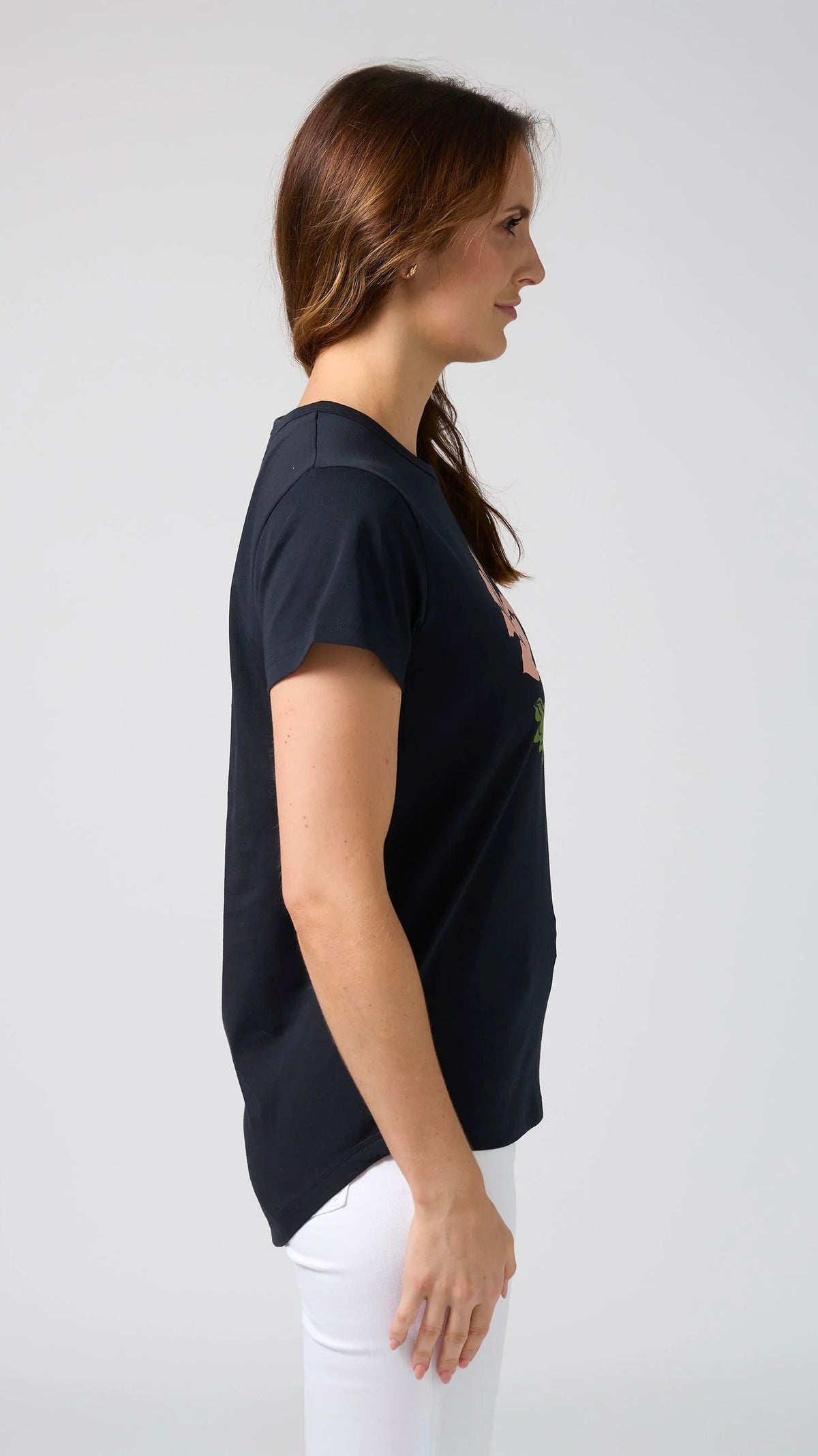 Classic Tee Blushing Blooms Navy