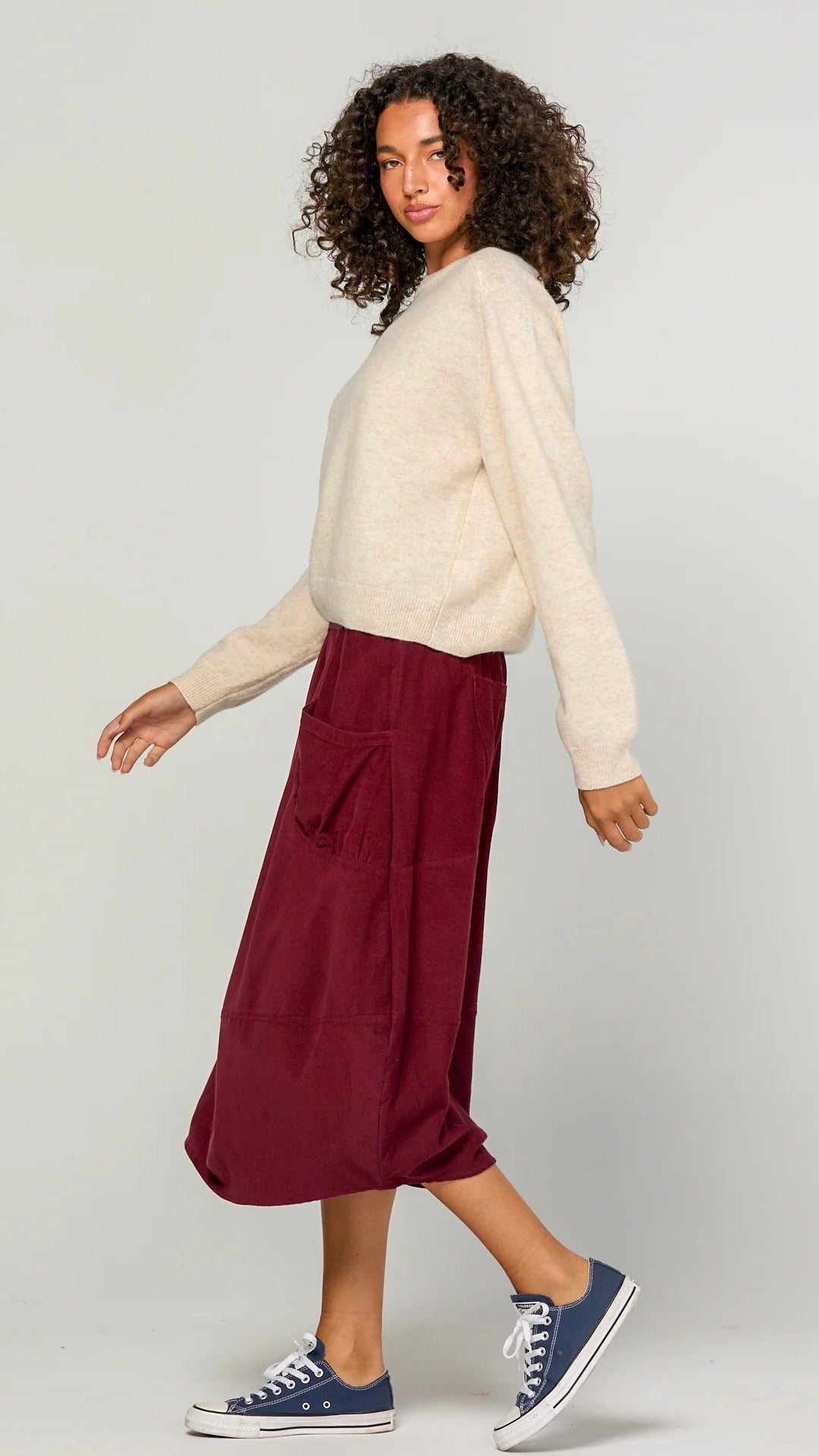 Cord Guru Skirt Merlot