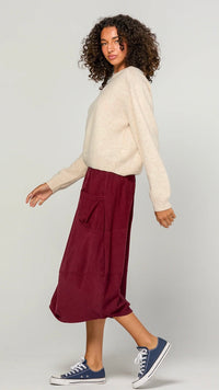 Cord Guru Skirt Merlot
