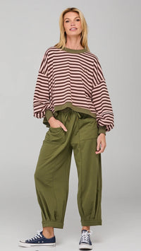 Guru Sweater Dusty Pink Stripe