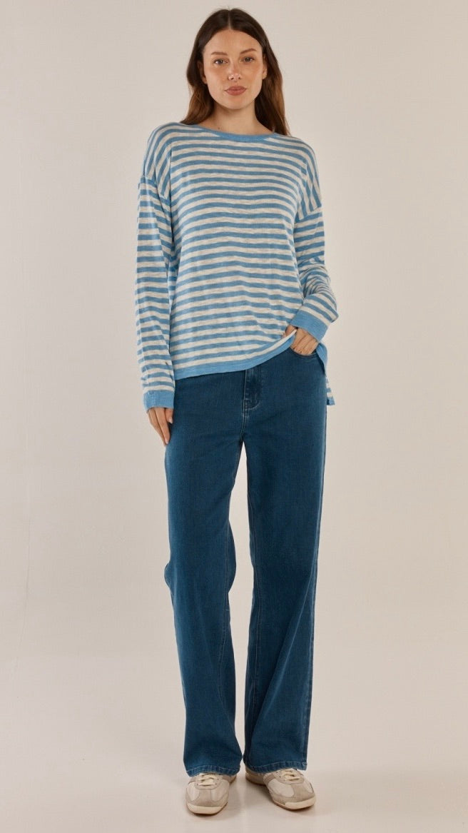 Natasha Knit Top Blue