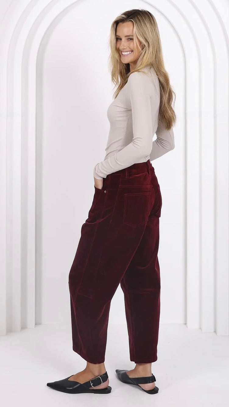 Monaco Toni Barrel Jeans Corduroy Brunette