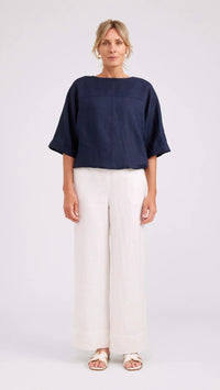 Studio Button Top/Jacket Navy