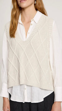 Liora Knit Vest Bisque
