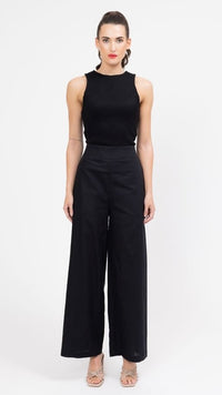 Essential Full Wide Leg Pant Black