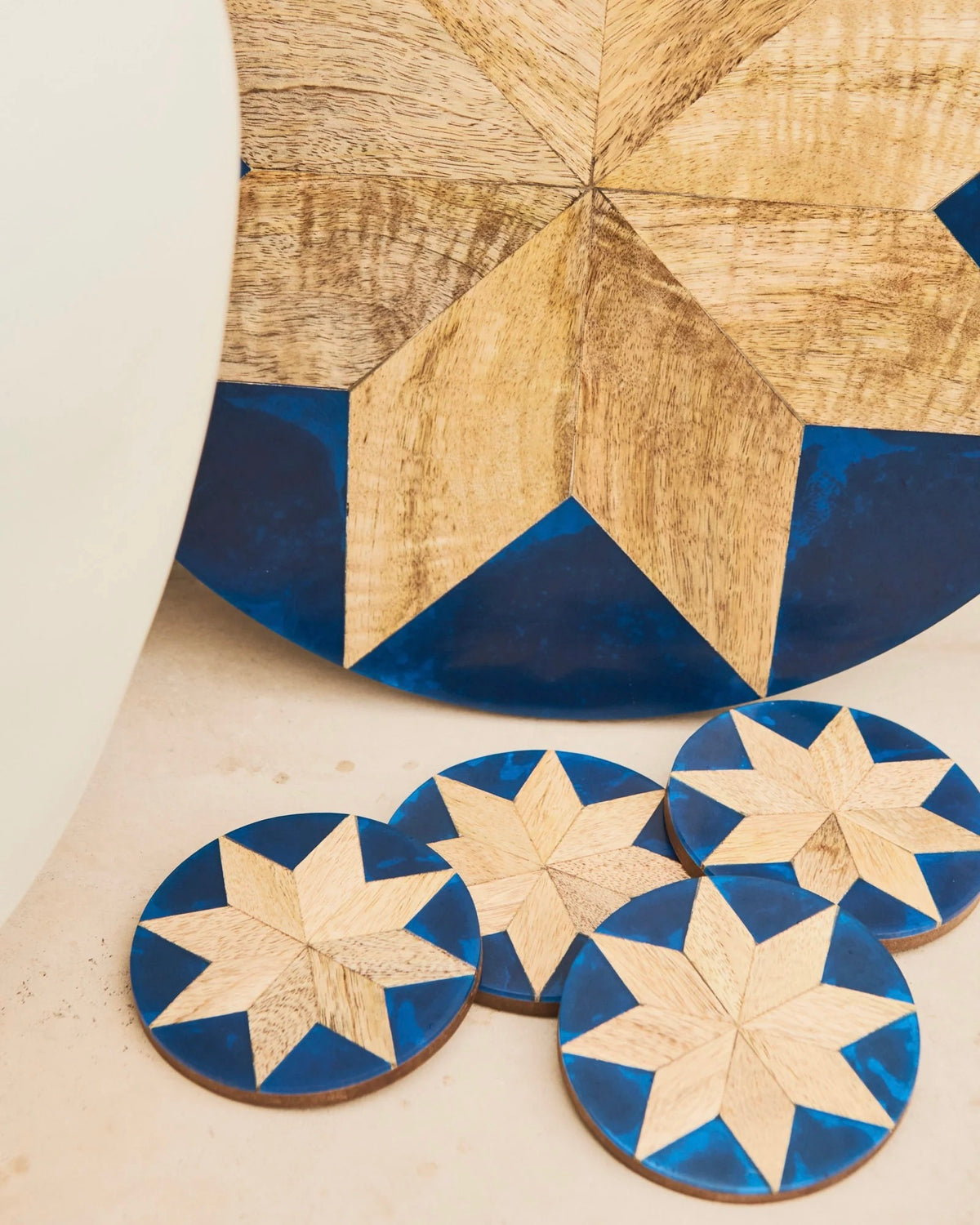 Lotus Coaster Set Sapphire