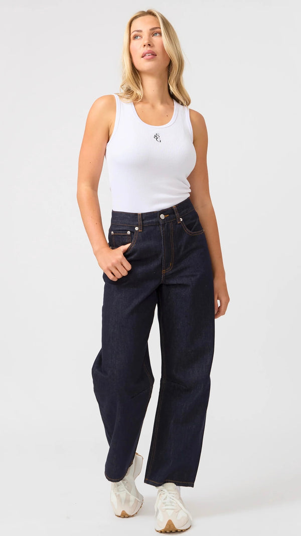 Carson Barrel Jean Dark Indigo