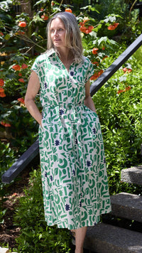 Marly Dress Spring Green Geo