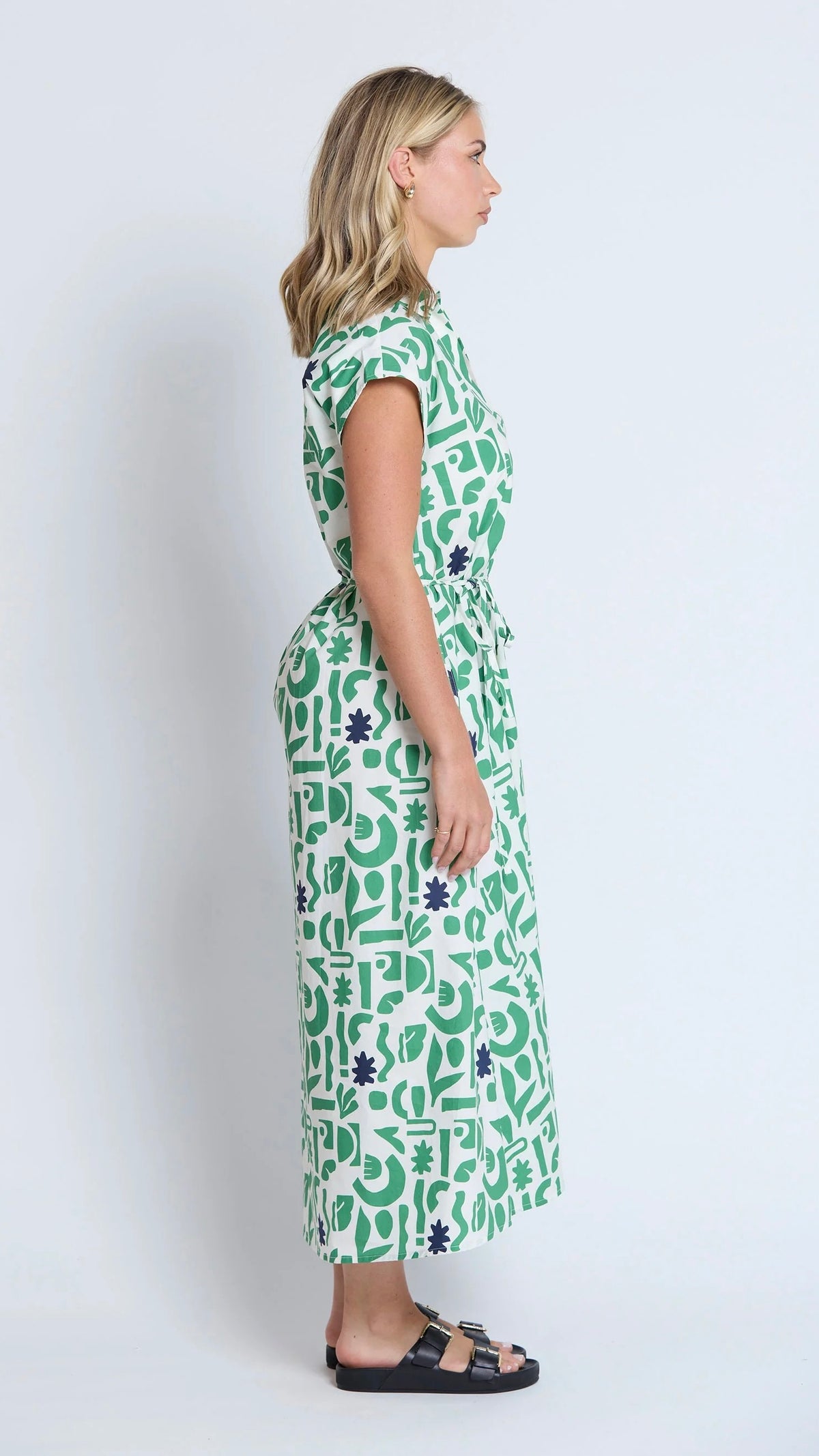 Marly Dress Spring Green Geo