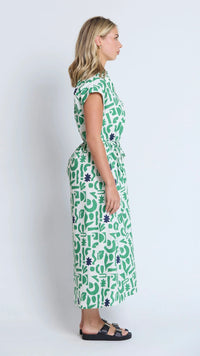 Marly Dress Spring Green Geo