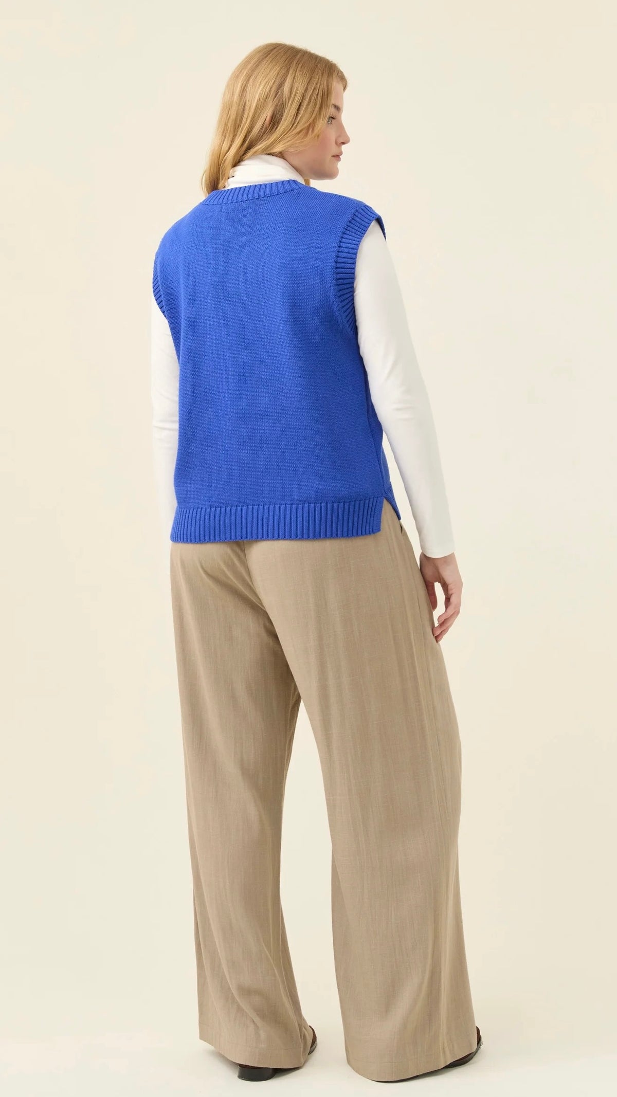 Darby Knit Vest Cobalt
