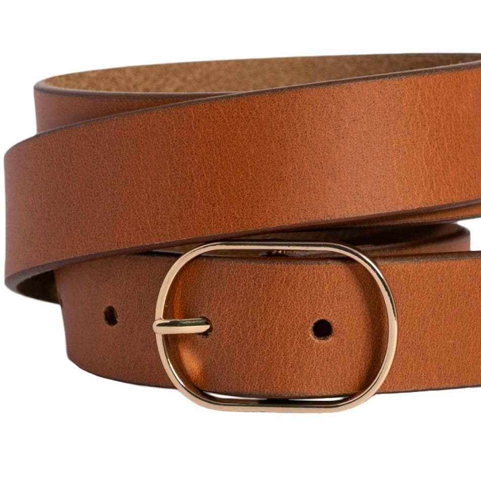 Marla Leather Belt Tobacco Tan
