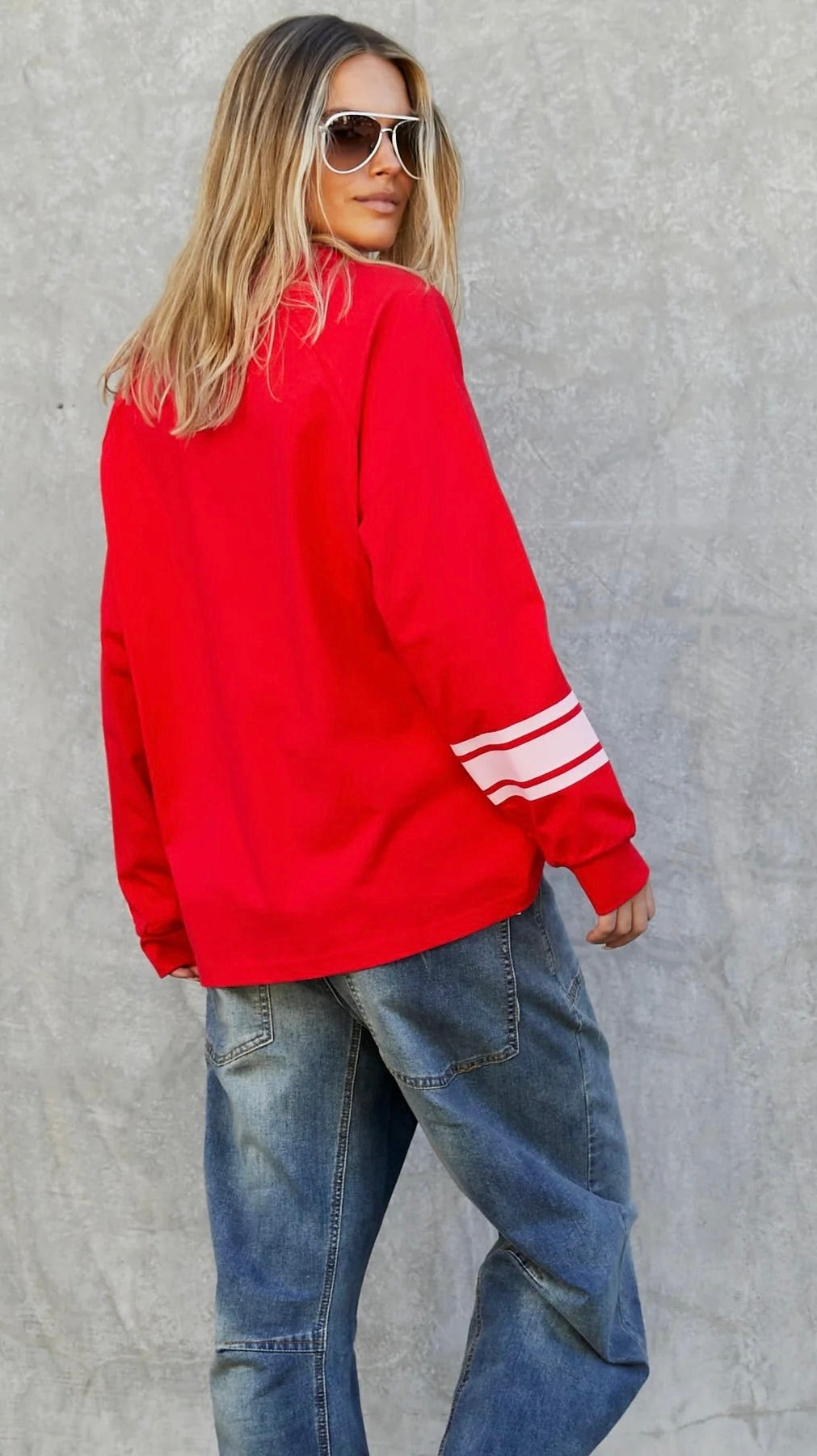 Pickleball L/S Tee Red