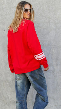 Pickleball L/S Tee Red