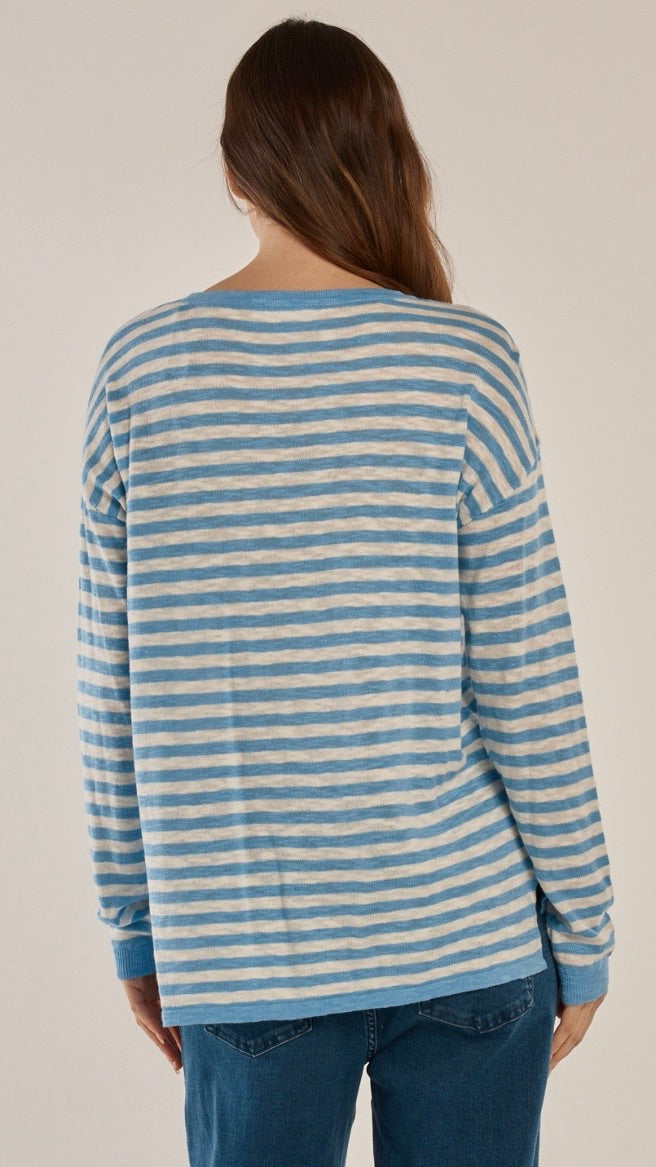 Natasha Knit Top Blue