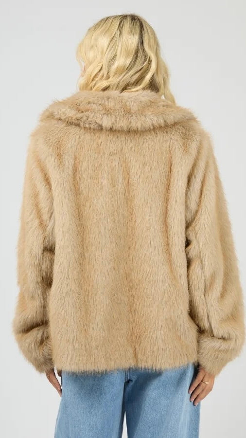 Sable Faux Fur Zip Coat