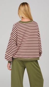 Guru Sweater Dusty Pink Stripe
