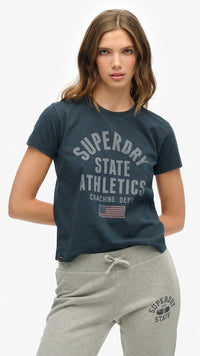 Athletic Graphic Fitted Tee Eclipse Navy