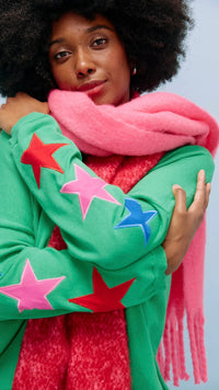 Vermont Star V Neck Jumper Green