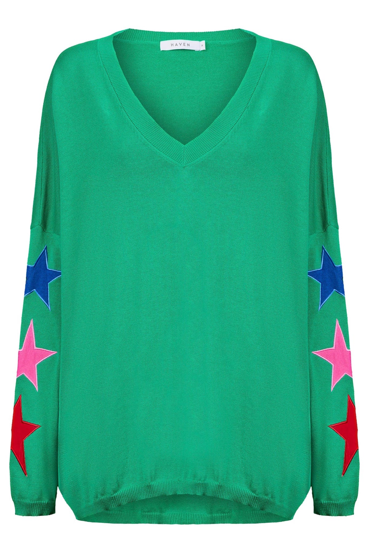 Vermont Star V Neck Jumper Green