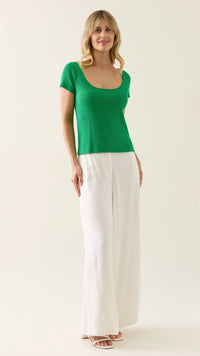 Adele Knit Tshirt Green