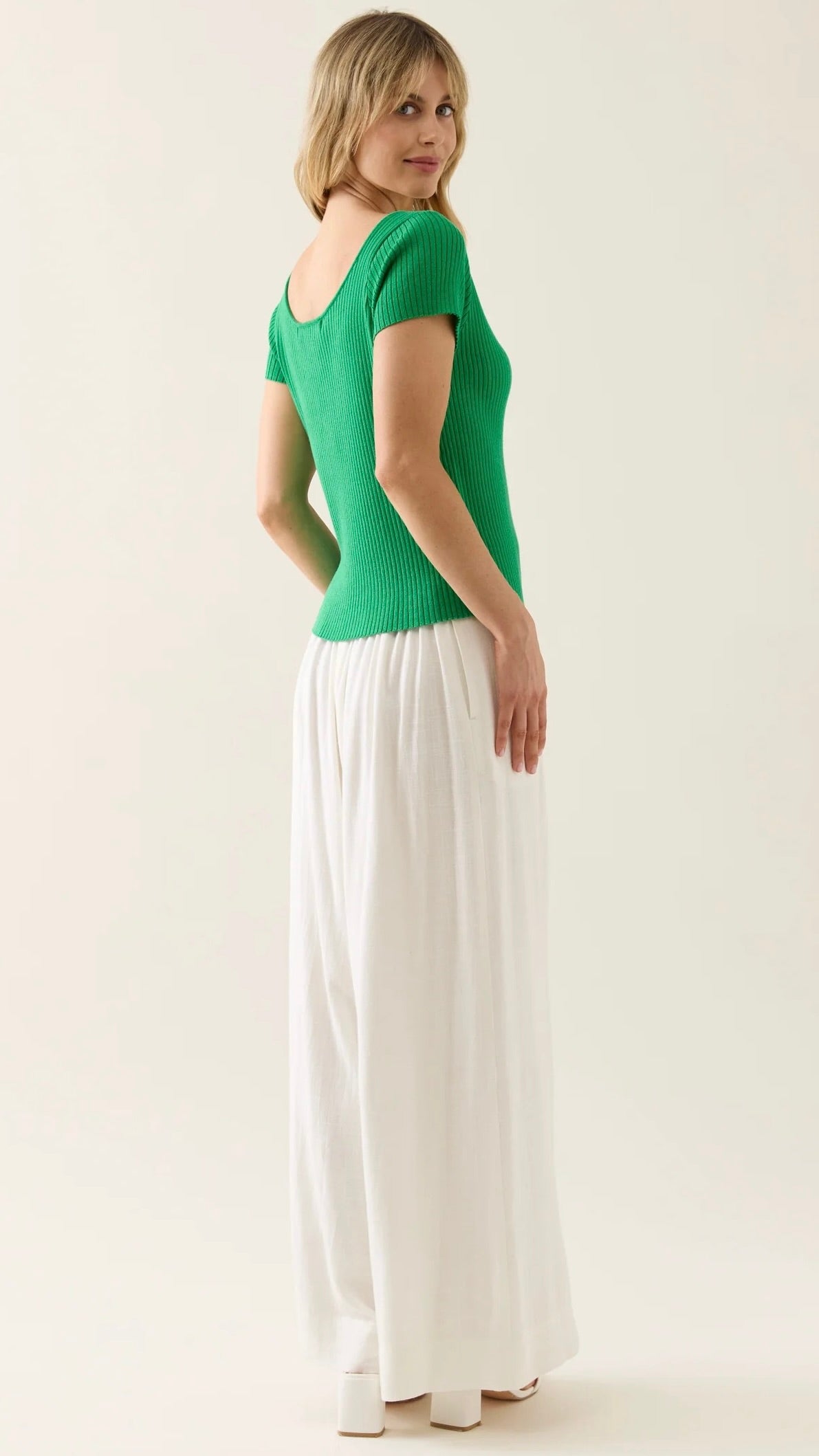 Adele Knit Tshirt Green