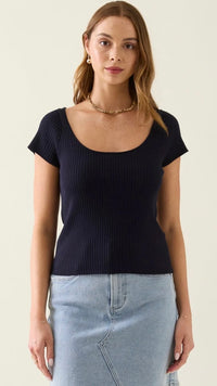 Adele Knit Tshirt Navy
