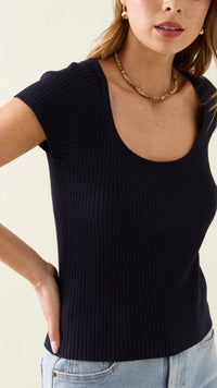 Adele Knit Tshirt Navy