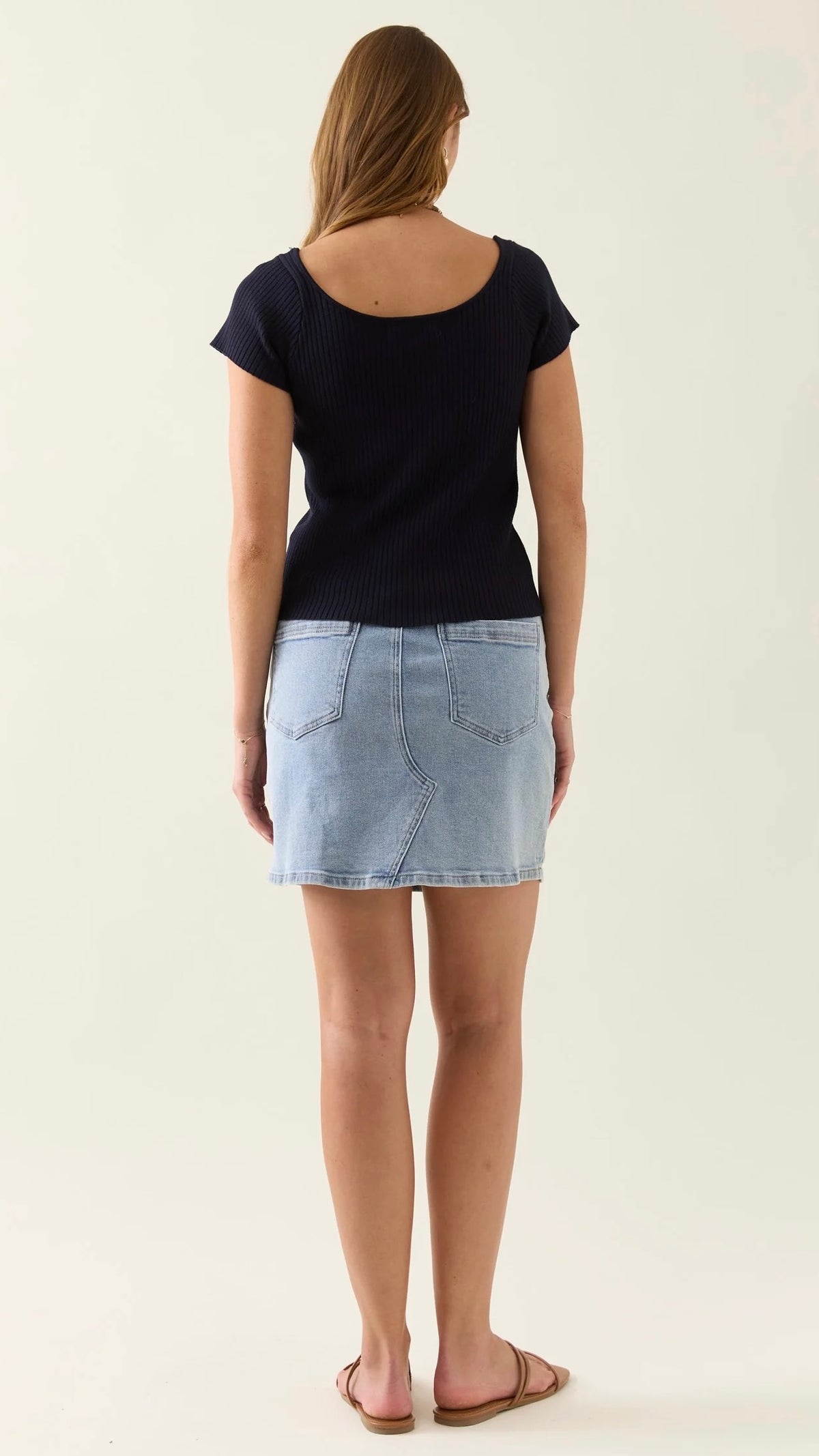 Adele Knit Tshirt Navy