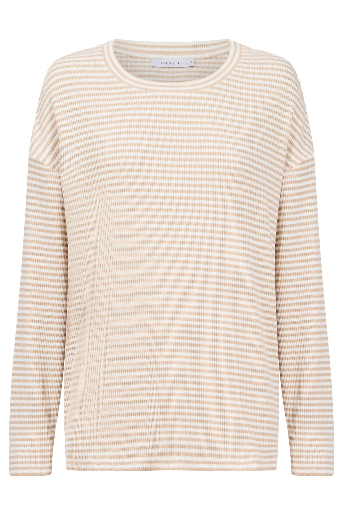 Levi Stripe Long Sleeve Tshirt Latte