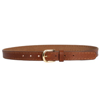 Clara Hand Laced Leather Belt Tan