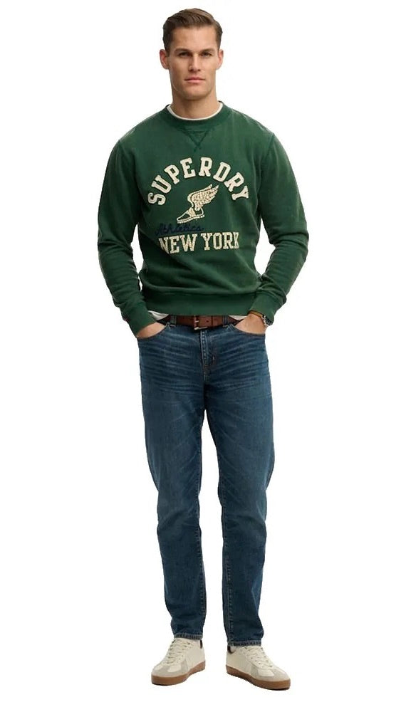 Superdry Vintage Athletic Crew Green