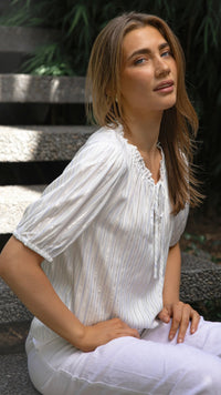 Arlo Blouse Santorini Stripe