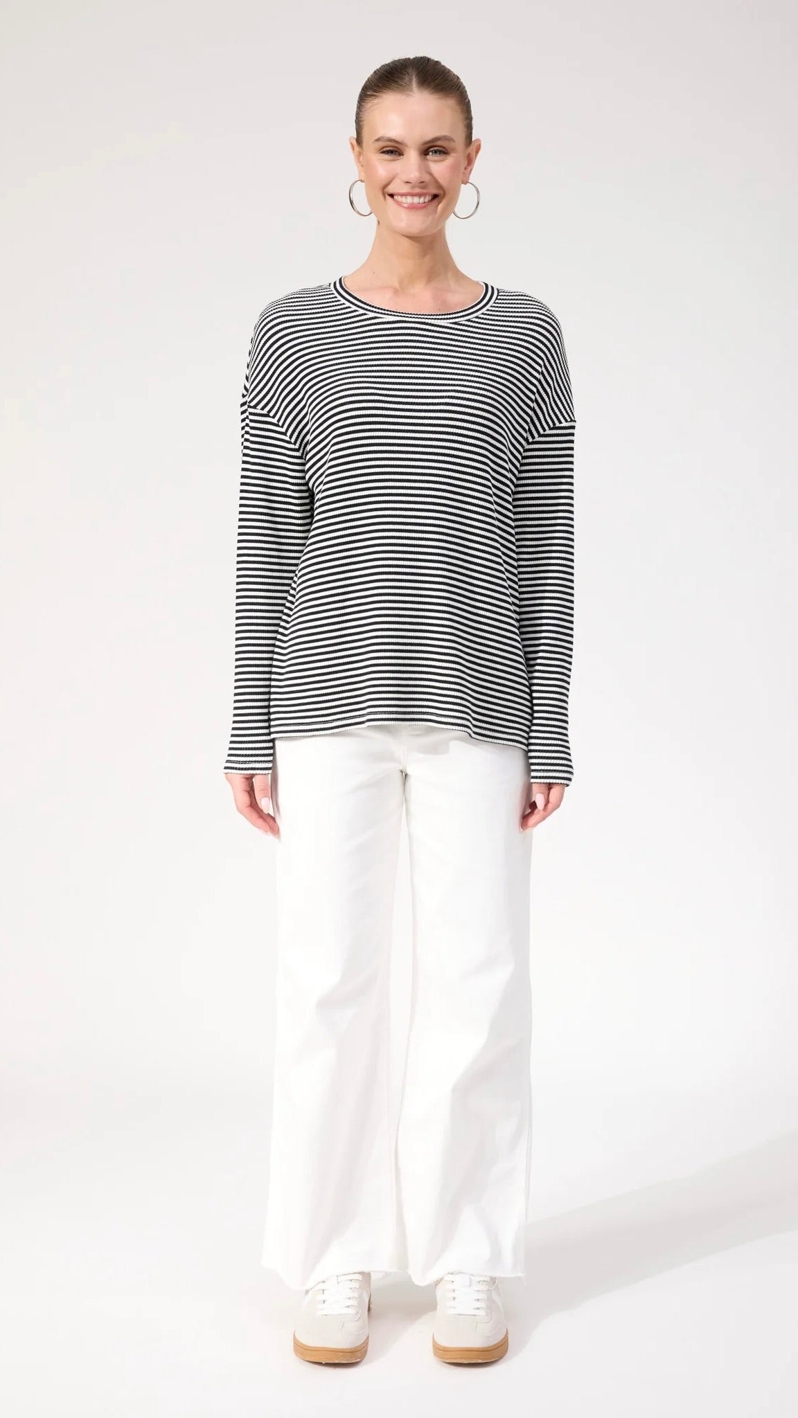 Levi Stripe Long Sleeve Tshirt Black