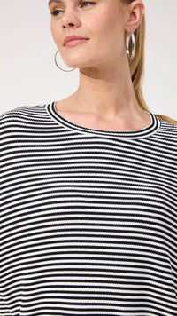 Levi Stripe Long Sleeve Tshirt Black