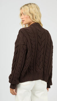 Higgins Cable Knit Brown
